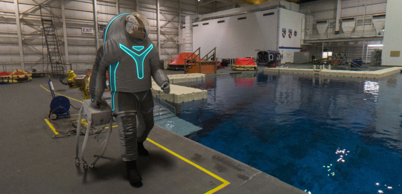 Illustration for article titled NASA reveals its next generation Tron spacesuit